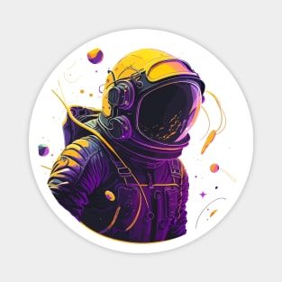 galaxy austronaut, fade cororfull, space, interstellar Magnet